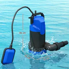 Outsunny 750W Submersible Water Pump for Dirty/Clean Water, 20000L/H Electric Sump Pump with Float Switch, Drain Water from Garden Pond, Hot Tub, Ditches, Portable and Lightweight - 3