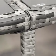 Outsunny 8-Seater Rattan Furniture Set Wicker Weave Patio Dining Table Seat - 7