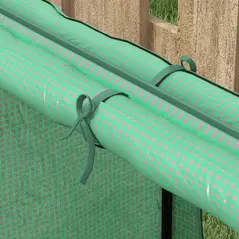 Outsunny 61 x 61cm Garden Planter Bed, with Cover - Green and Silver - 8