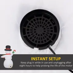 Outsunny 6ft Inflatable Christmas Snowman, with Accessories - 6