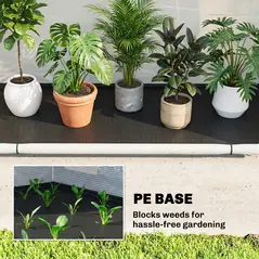 Outsunny Foldable Small Greenhouse, Portable Green House Mini Greenhouse with Zipper Door, PE Base, 200 x 80 x 164 cm, Green - 6