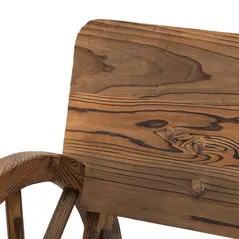 Outsunny Fir Wood 2-Seater Outdoor Garden Wagon Wheel Bench - 9
