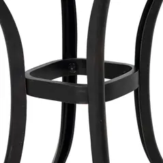 Outsunny Cast Aluminium Bistro Table, Outdoor Square Side Table with Umbrella Hole, Garden Table for Balcony, Bronze Tone - 9