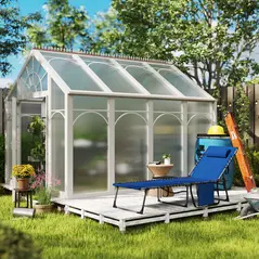 Outsunny Five-Position Reclining Sun Lounger - Dark Blue - 8