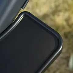 Outsunny Canopy Swing 2 Separate Relax Chairs w/ Handrails and Removable Canopy Grey - 9