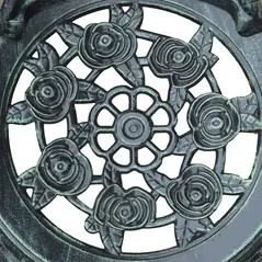 Outsunny Cast Aluminium Outdoor Patio Garden Bistro Elegant Design Table Chair Set - Green (3-Piece) - 9