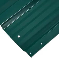 Outsunny Corrugated Roofing Sheets, Pack of 24, Galvanised Metal Roofing Sheets for Greenhouse, Garage, Storage Shed, Carport, 129 x 45cm, Green - 8