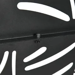 Outsunny Decorative Privacy Screen with Stand, 6.5FT Freestanding Metal Outdoor Divider, Decorative Privacy Panel with Expansion Screws for Garden Patio Pool Hot Tub, Willow Branch Style, Black - 8