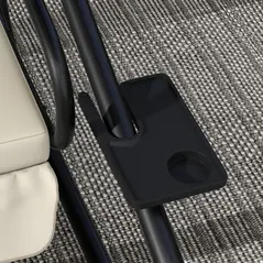 Outsunny Convertible Three-Seater Swing Chair Bed - Cream - 8