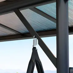 Outsunny Convertible Three-Seater Swing Bench Bed - Dark Grey - 9