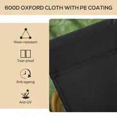 Outsunny Camping Chair for Adults, Lightweight Folding Chair, Portable Chair for Camping, Fishing, Beach and Outdoor Travel, Black - 6