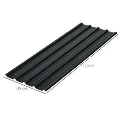 Outsunny Corrugated Roofing Sheets, Pack of 24, Galvanised Metal Roofing Sheets for Greenhouse, Garage, Storage Shed, Carport, 129 x 45cm, Dark Grey - 3