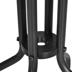 Outsunny Bistro Coffee Table Outdoor Tempered Glass Top Table Garden Round Dining Table - 60cm Diameter - 9