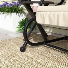 Outsunny Convertible Three-Seater Swing Chair Bed - Cream - 9