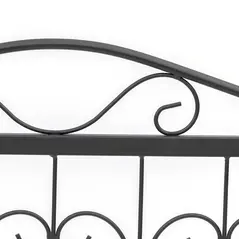 Outsunny Decorative Garden Fencing, 8PCs Outdoor Picket Fence Panels, Rustproof Metal Wire Landscape Flower Bed Border Edging Animal Barrier, Black - 9