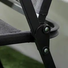 Outsunny Camping Chair for Adults, Lightweight Folding Chair, Portable Chair for Camping, Fishing, Beach and Outdoor Travel, Black - 9