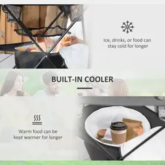 Outsunny Camping Tent with Inflatable Mattress and Camping Table&Chair, 2-3 Person Dome Tent with Sewn-in Groundsheet, Portable 3000mm Waterproof Tent with Carry Bag and Hook, for Fishing Hiking - 7