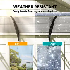 Outsunny Front Door Canopy, Outdoor Awning, Rain Shelter, 303 x 96cm , Clear - 6