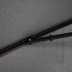 Outsunny Garden Parasol Umbrella, Outdoor Market Table Umbrella with Ruffles & Aluminium Pole, Rectangular Tilting Parasol Sun Shade Canopy, 2 x 1.3m, Grey - 9