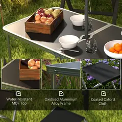 Outsunny Four-Person Foldable Aluminium Picnic Set - 8