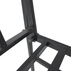 Outsunny Garden Bench, 2 Seater Outdoor Patio Bench, Metal Garden Loveseat with Arch for Vines and Climbing Plants, Black - 7