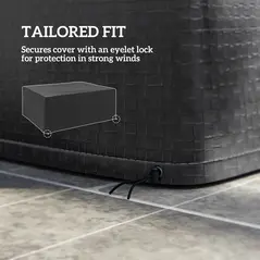 Outsunny Garden Furniture Cover, Waterproof Anti-UV Large Protective Patio Set Covers, 235 x 190 x 90cm, Black - 6