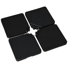 Outsunny Four-Piece Plastic Cantilever Parasol Base - Black - 1