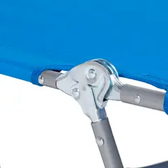 Outsunny Foldable Sun Lounger with Reading Hole - Blue - 9