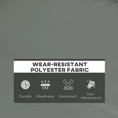 Outsunny Garden Bench Cushion 2 Seater Loveseat Seat Pad for Patio Swing Furniture for Indoor & Outdoor Use, 120 x 50 x 8 cm, Grey - 6