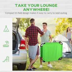 Outsunny Folding Sun Loungers Set of 2 with Face Hole, 4-Position Adjustable Backrest Garden Recliner Chairs Sunbeds, Outdoor Lounge Chairs with 600 D Oxford Cloth Seat, Pillow for Beach, Green - 8