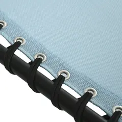 Outsunny Folding Sun Lounger Beach Chaise Chair Garden Cot Camping Recliner with 4 Position Adjustable, Baby Blue - 9