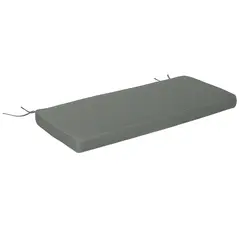 Outsunny Garden Bench Cushion 2 Seater Loveseat Seat Pad for Patio Swing Furniture for Indoor & Outdoor Use, 120 x 50 x 8 cm, Grey - 1
