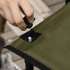 Outsunny Folding Garden Trolley, Cargo Trailer on Wheels, Collapsible Camping Trolley with Folding Board, Outdoor Utility Wagon with Steel Frame and Oxford Fabric, Green - 9