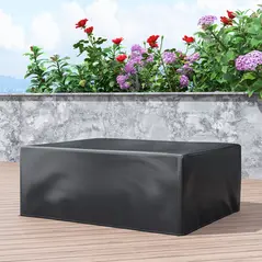 Outsunny Garden Furniture Cover, Waterproof Anti-UV Large Protective Patio Set Covers, 235 x 190 x 90cm, Black - 8