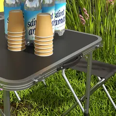 Outsunny Four-Person Foldable Aluminium Picnic Set - 9