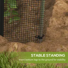 Outsunny Galvanised Steel Fruit Cage, Plant Protection Tent with Zipped Door, 1.2 x 2.4 x 1.9m, Black - 7