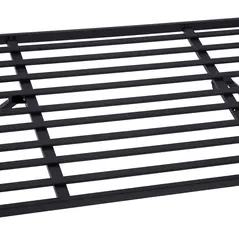 Outsunny Garden Metal Arch Bench Outdoor Patio Rose Trellis Arbour Pergola for Climbing Plant Antique Style 2-Seater Chair, Black - 9