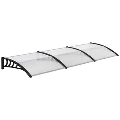 Outsunny Front Door Canopy, Outdoor Awning, Rain Shelter, 303 x 96cm , Clear - 1