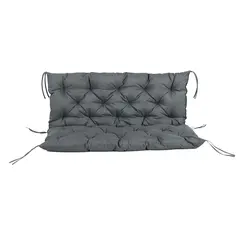 Outsunny Garden Bench Cushion, 2 Seater Swing Chair Cushion, Seat Pad with Ties for Indoor and Outdoor Use, 110 x 120 cm, Dark Grey - 8