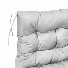 Outsunny Garden Back Chair Cushion, Comfortable Patio Seat Cushion Pad with Backrest for Outdoor & Indoor Use, Light Grey - 8