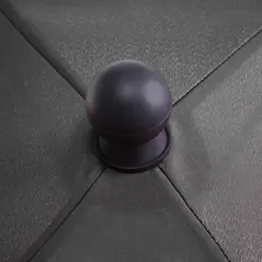 Outsunny Garden Parasol Umbrella, Outdoor Market Table Umbrella with Ruffles & Aluminium Pole, Rectangular Tilting Parasol Sun Shade Canopy, 2 x 1.3m, Grey - 8