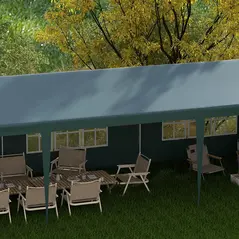 Outsunny Garden Gazebo Marquee Party Wedding Tent Canopy (9m x 3m) - Green - 9