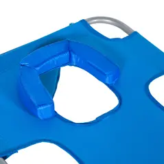 Outsunny Foldable Sun Lounger with Reading Hole - Blue - 8