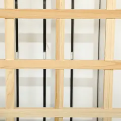 Outsunny Garden Planters with Trellis for Vine Climbing, Distressed Wooden Raised Beds, 90x43x150cm, Natural Tone - 9