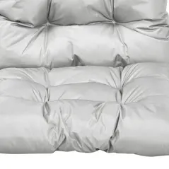 Outsunny Garden Back Chair Cushion, Comfortable Patio Seat Cushion Pad with Backrest for Outdoor & Indoor Use, Light Grey - 9