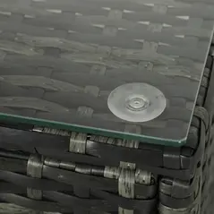 Outsunny Four-Piece Rattan Sofa Set - Orange/Grey - 9