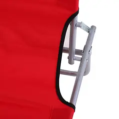 Outsunny Folding Sun Lounger, Lounge Chairs Reclining Sleeping Bed with Adjustable Sun Shade Awning for Beach, Patio - 7