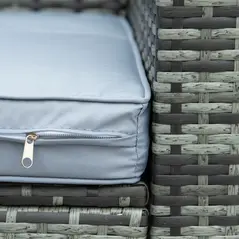 Outsunny Four-Piece Rattan Sofa Set - Grey - 9