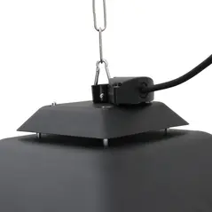 Outsunny Hanging Electric Patio Heater with 2 Power Settings, 1000/2000W Waterproof Ceiling Mounted Aluminium Halogen Infrared Outdoor Heater Warmer with LED Light and Remote Control, Black - 9