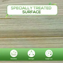 Outsunny Garden Wooden Planters， Raised Garden Bed with Legs and Storage Shelf Elevated Wooden Planter Box - 7